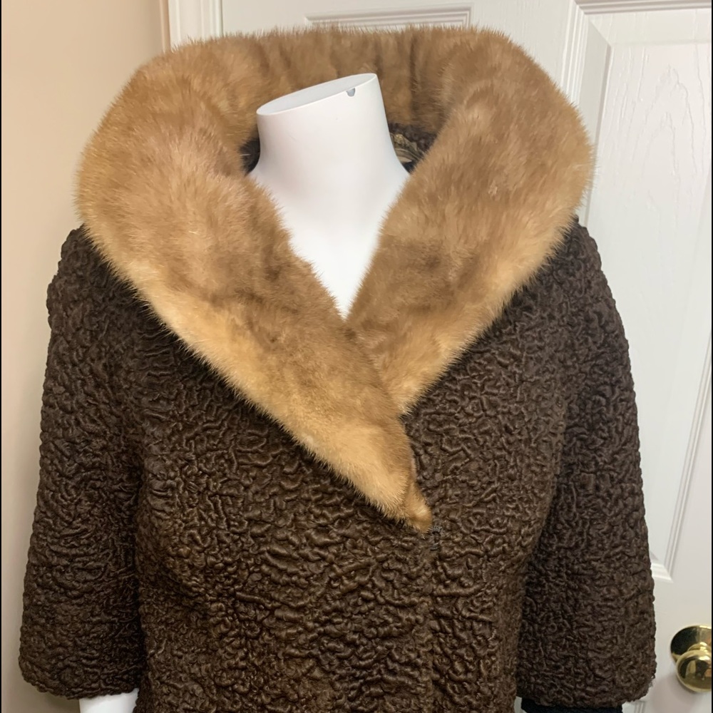 Brown mink jacket - Picture 3 of 16